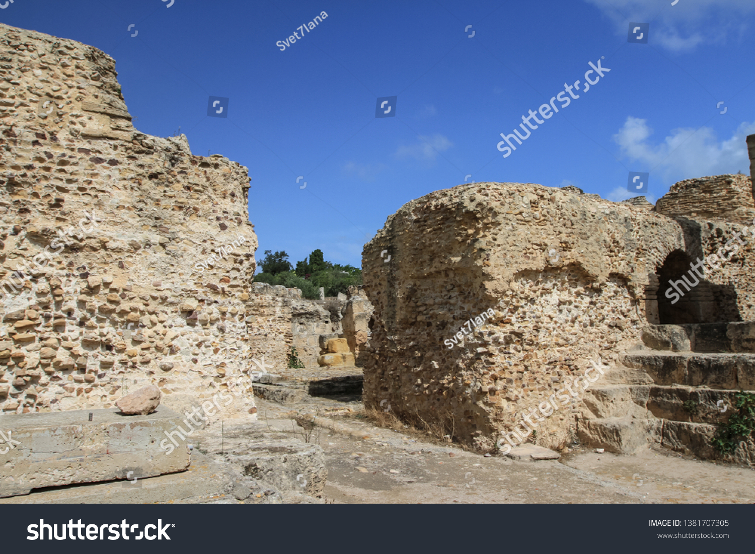 ruins of an ancient city in Tunisia #1381707305
