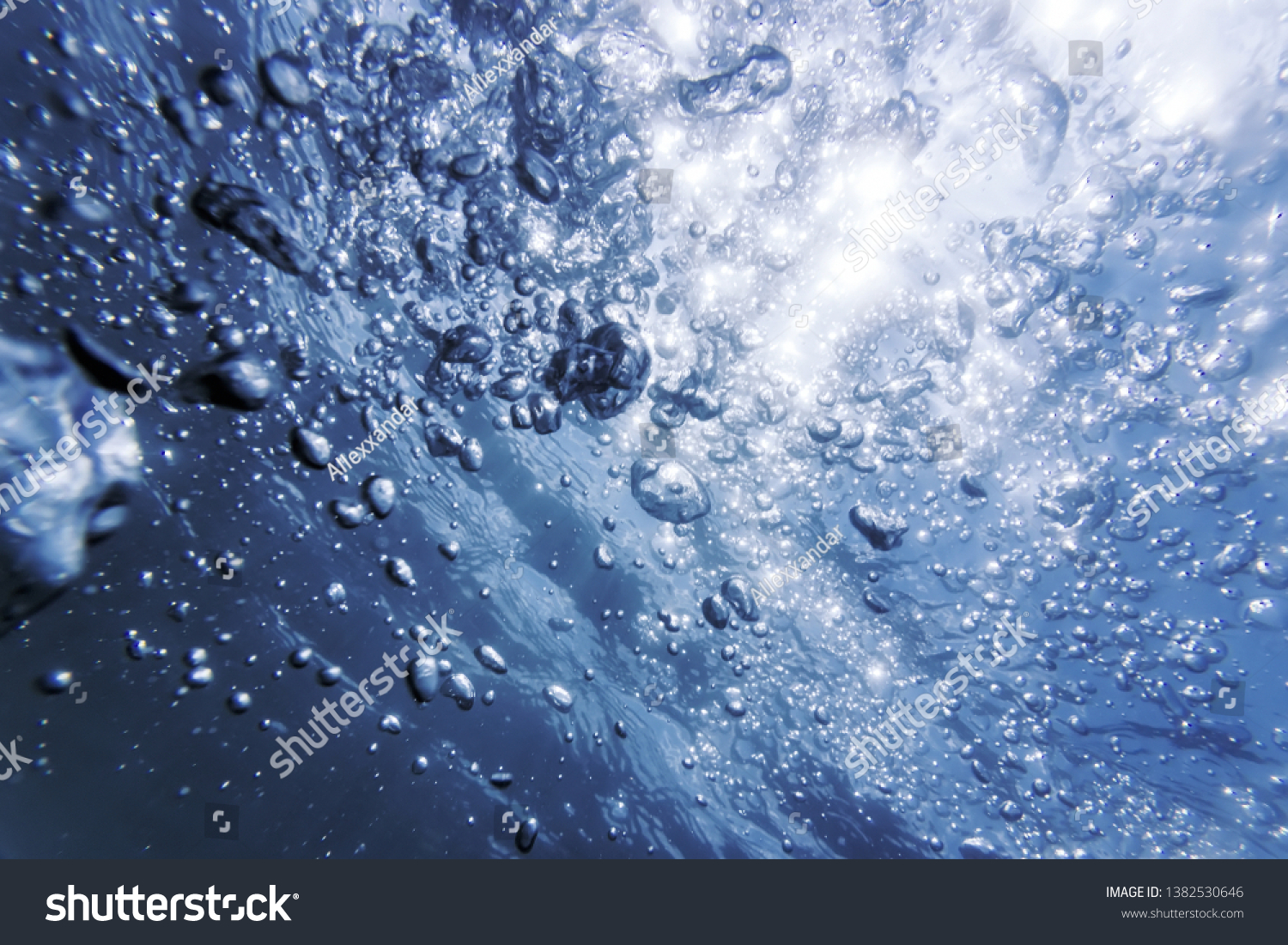 Underwater Bubbles with Sunlight, Underwater Background Bubbles. #1382530646