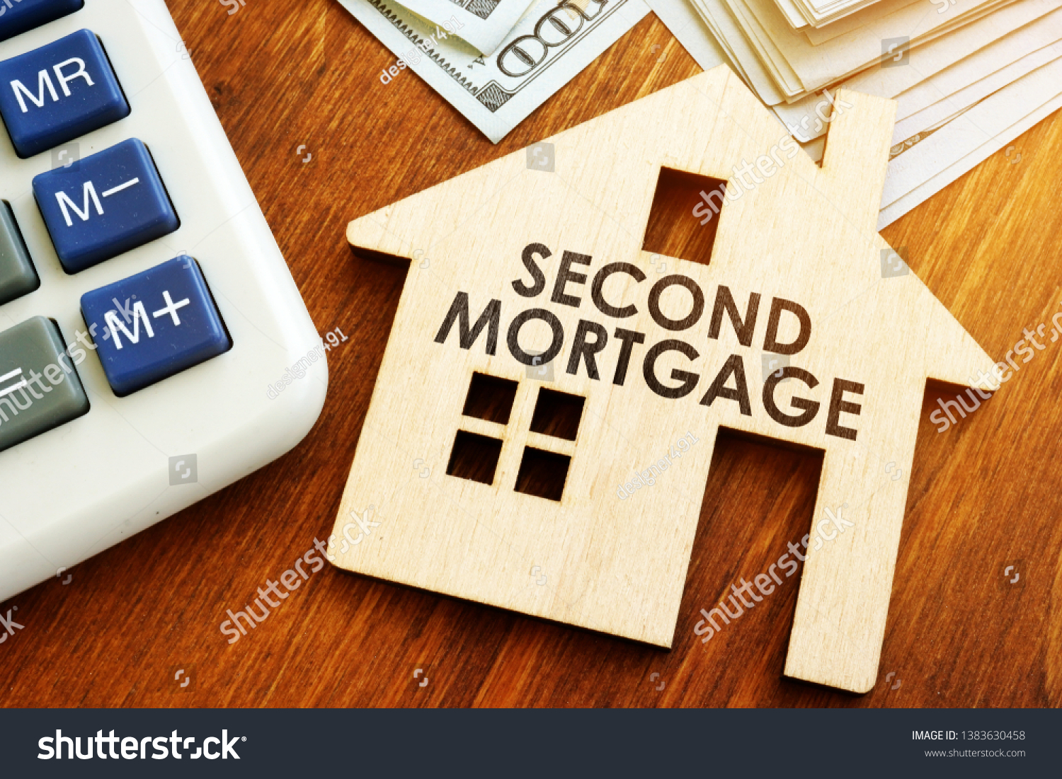 Second Mortgage written on wooden home. #1383630458