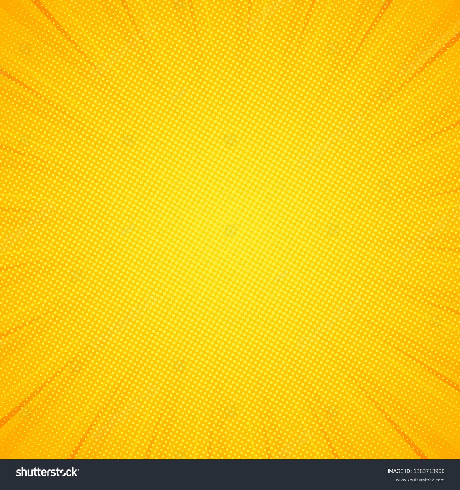 Pop art background. Pattern yellow colored. Comic sunbeam background. Vector illustration. EPS 10 #1383713900