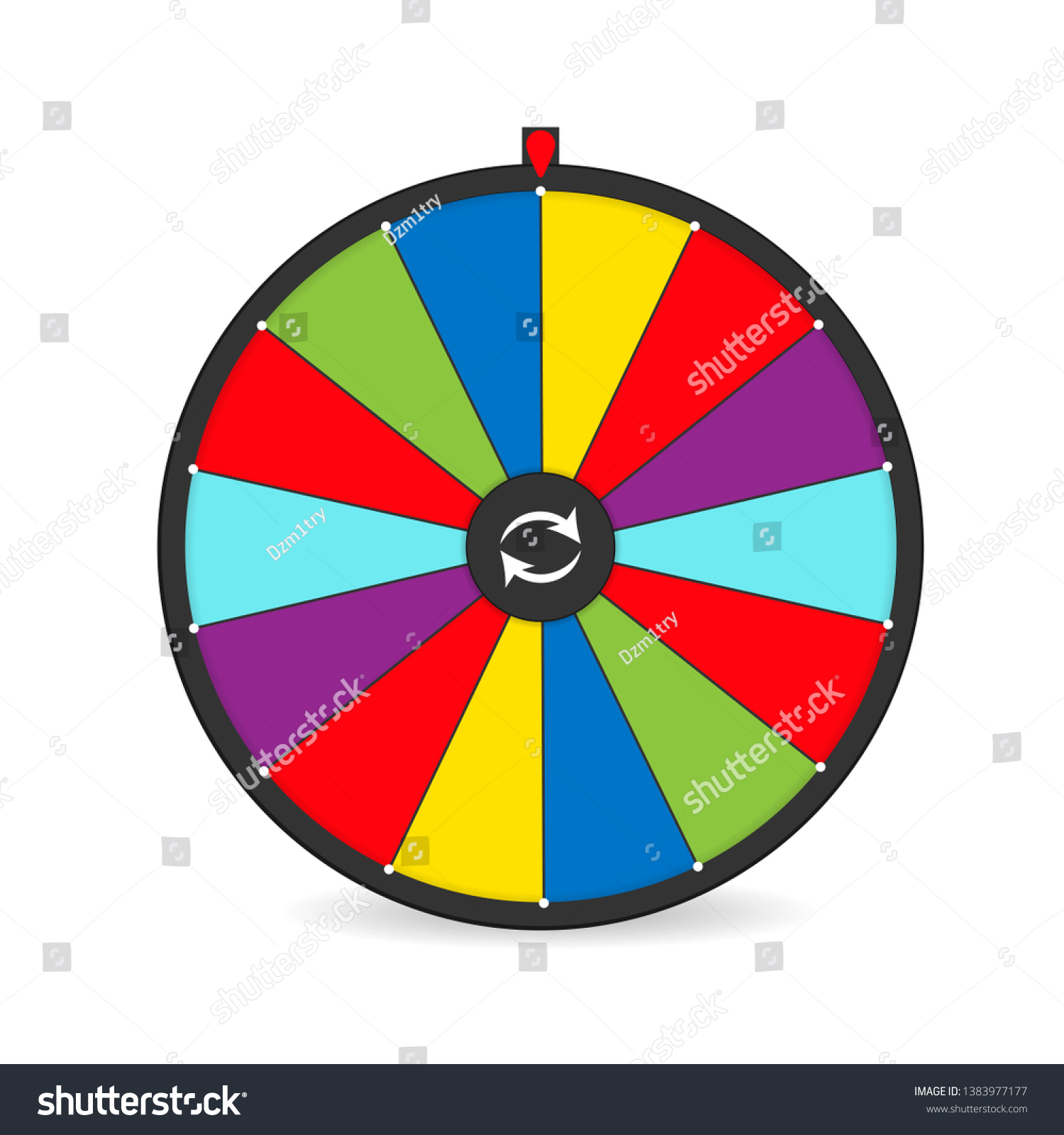 color lucky wheel game. Clipart image isolated - Royalty Free Stock ...