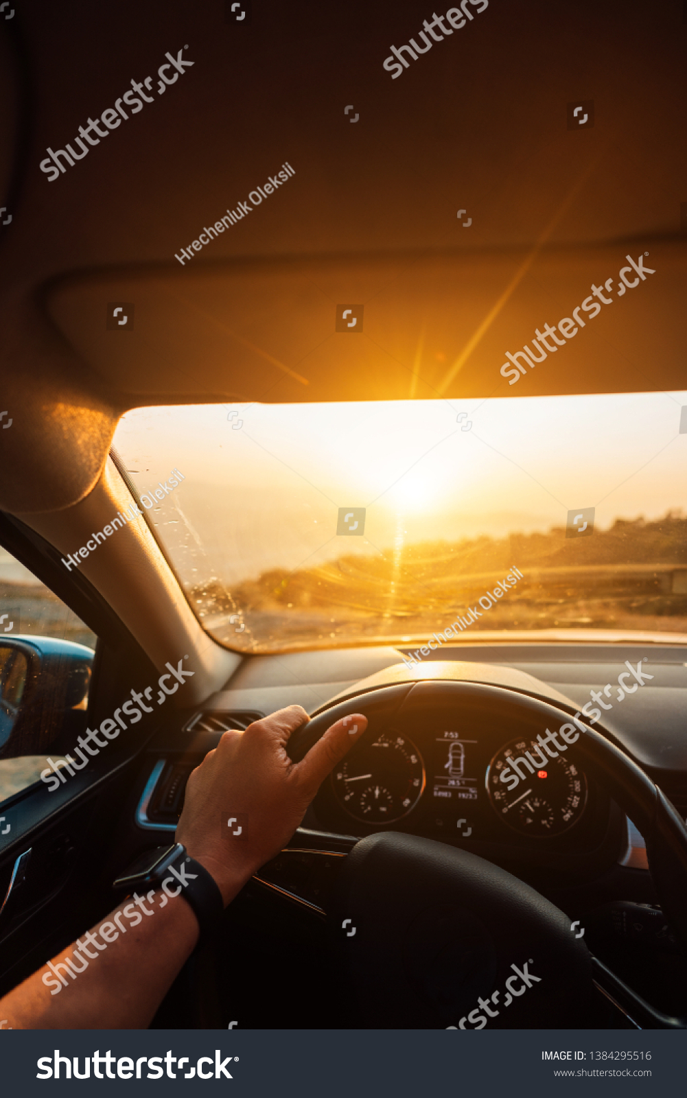 The road to success - a driver traveling on a road #1384295516