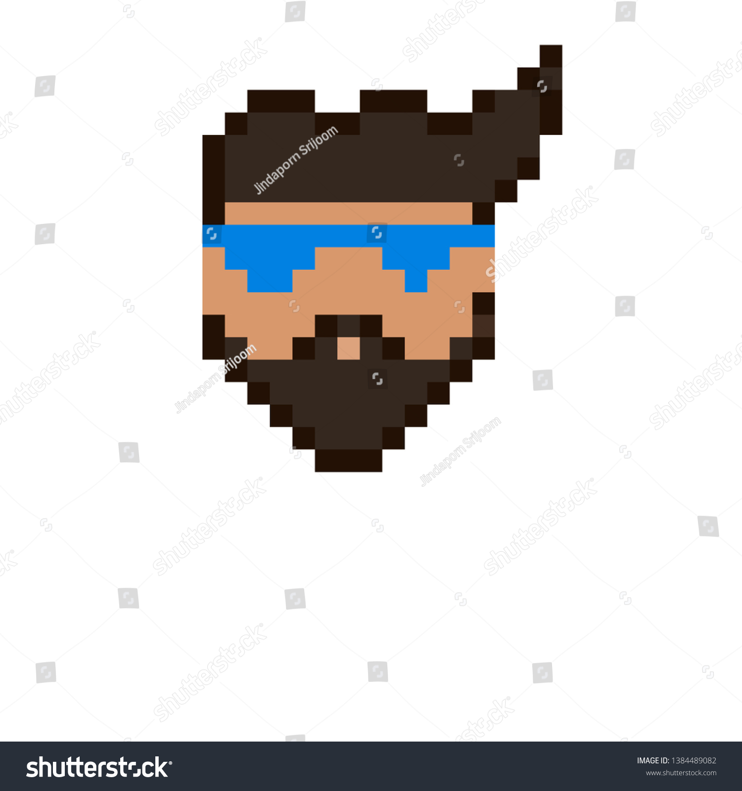 Pixel Art Male wear glasses - Royalty Free Stock Vector 1384489082 ...