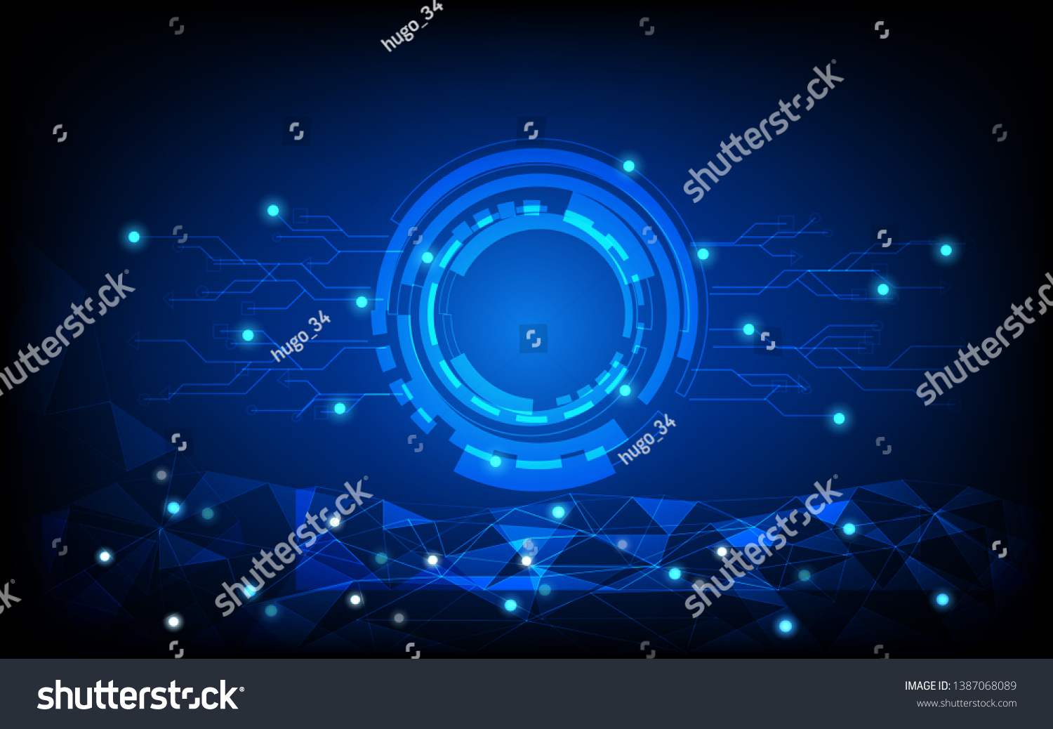 vector illustration futuristic  computer circuit graphic design use for cover design,background. #1387068089