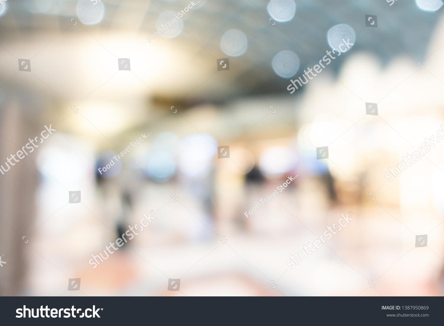 Abstract blur shopping mall interior of department store for background #1387950869