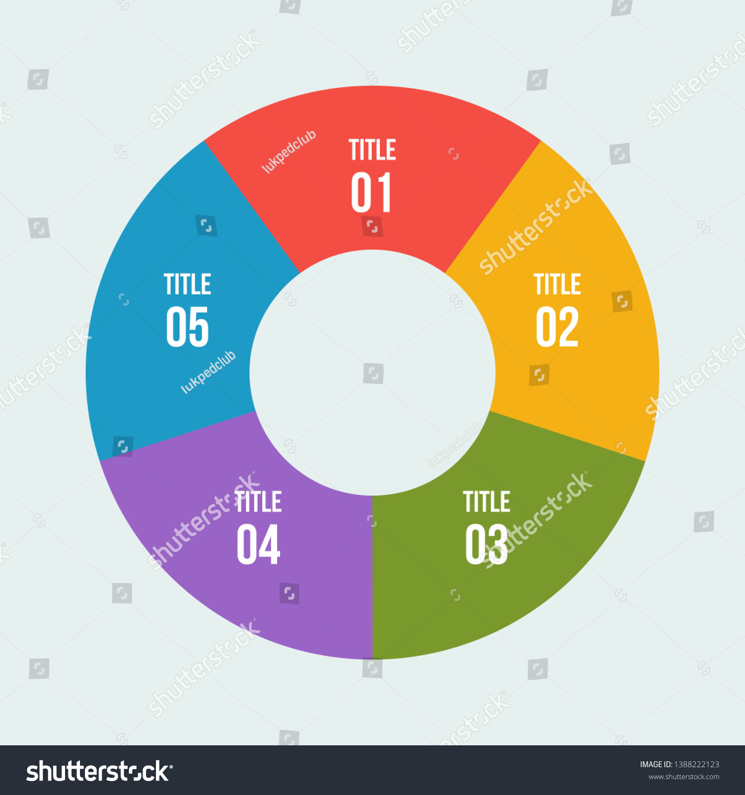 5 steps Pie chart, Circle infographic or - Royalty Free Stock Vector ...