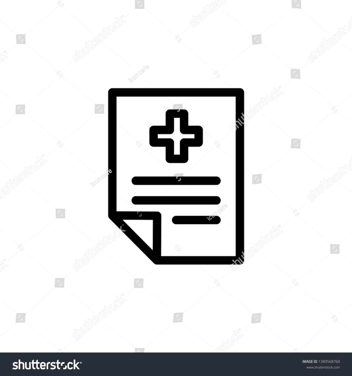 Medical Record Report Icon Template Royalty Free Stock Vector