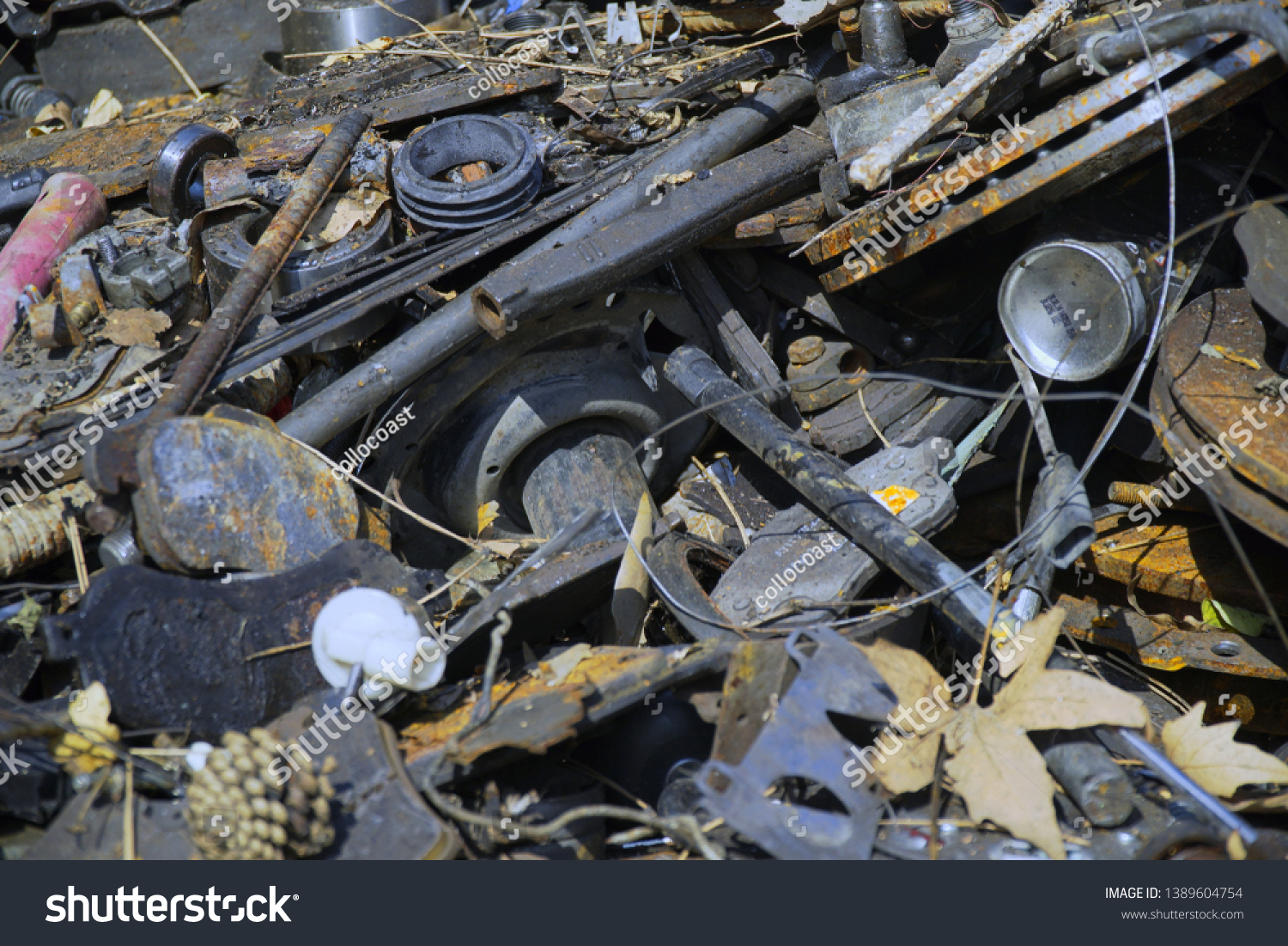 industrial metal trash sending to recycle #1389604754