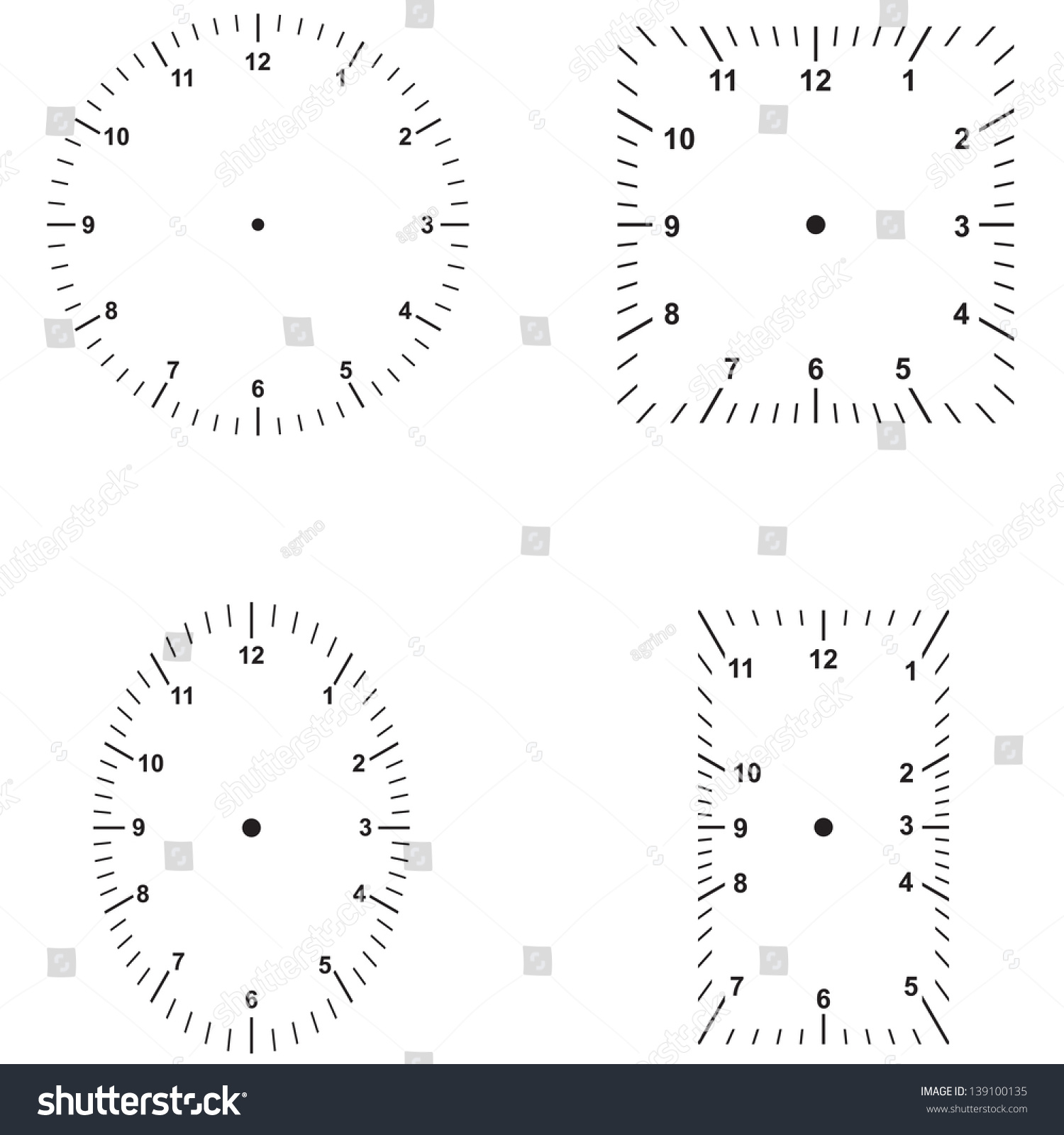 Set the dials of different shapes - Royalty Free Stock Photo 139100135 ...