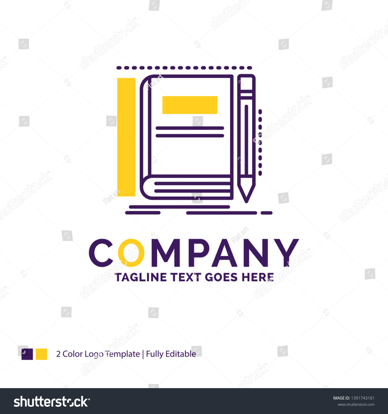 Company Name Logo Design For Book, notebook, - Royalty Free Stock ...