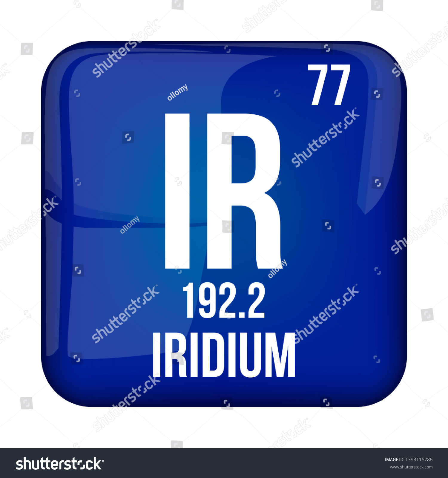 Iridium Symbolchemical Element Of The Periodic Royalty Free Stock Vector 1393115786 4973