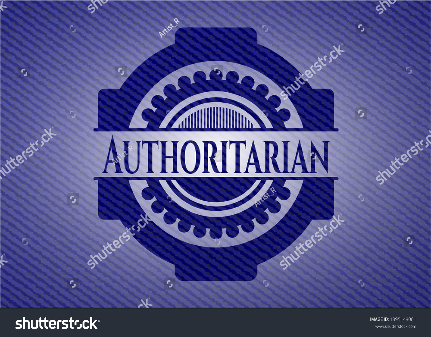 Authoritarian With Jean Texture Vector Royalty Free Stock Vector