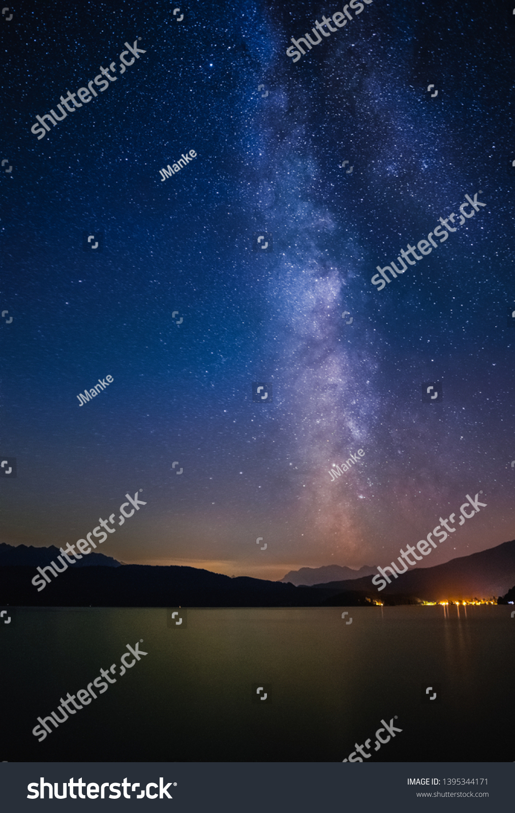 Milky way raising above the Walchensee #1395344171