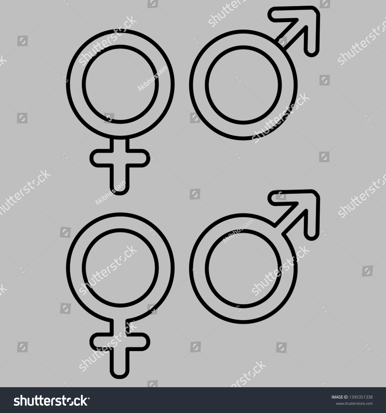 Gender Icon Gender Sign Of Men And Women Male Royalty Free Stock