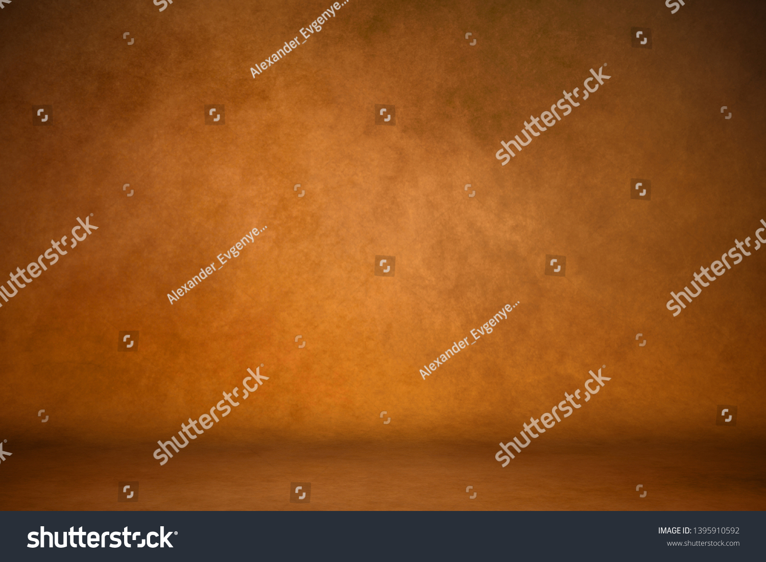Background studio portrait backdrops brown canvas background on the wall and on the floor with a soft transition. #1395910592