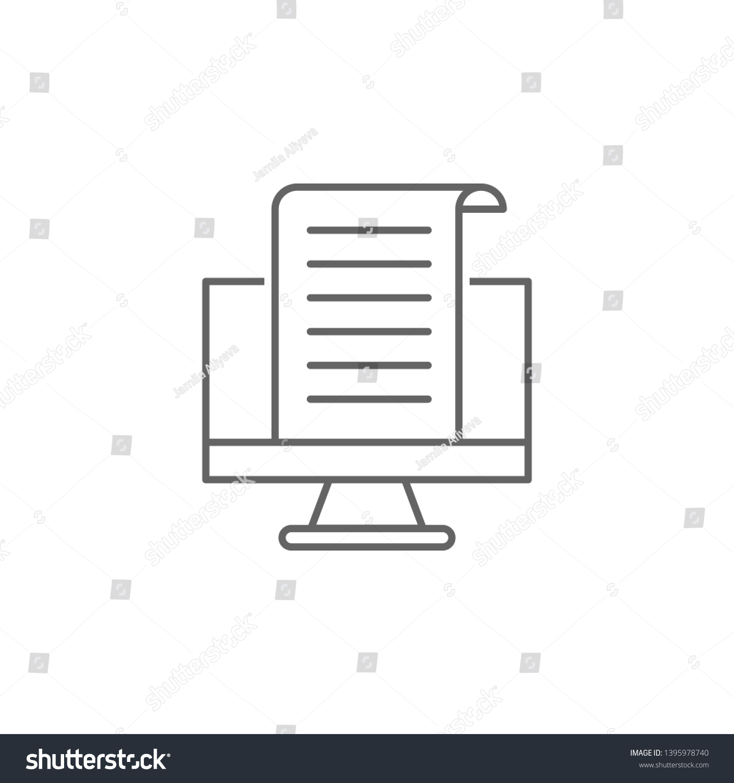 Digital Business Review Icon Element Of Royalty Free Stock Vector