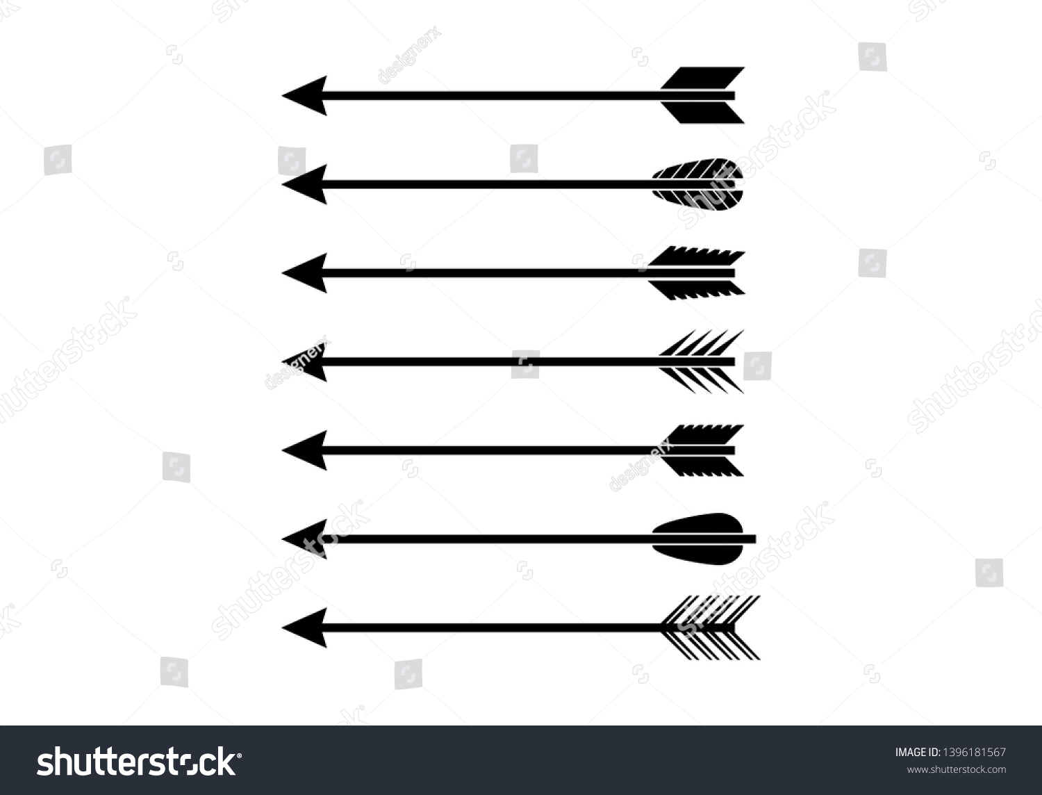 Arrows set symbol vector illustration on - Royalty Free Stock Vector ...