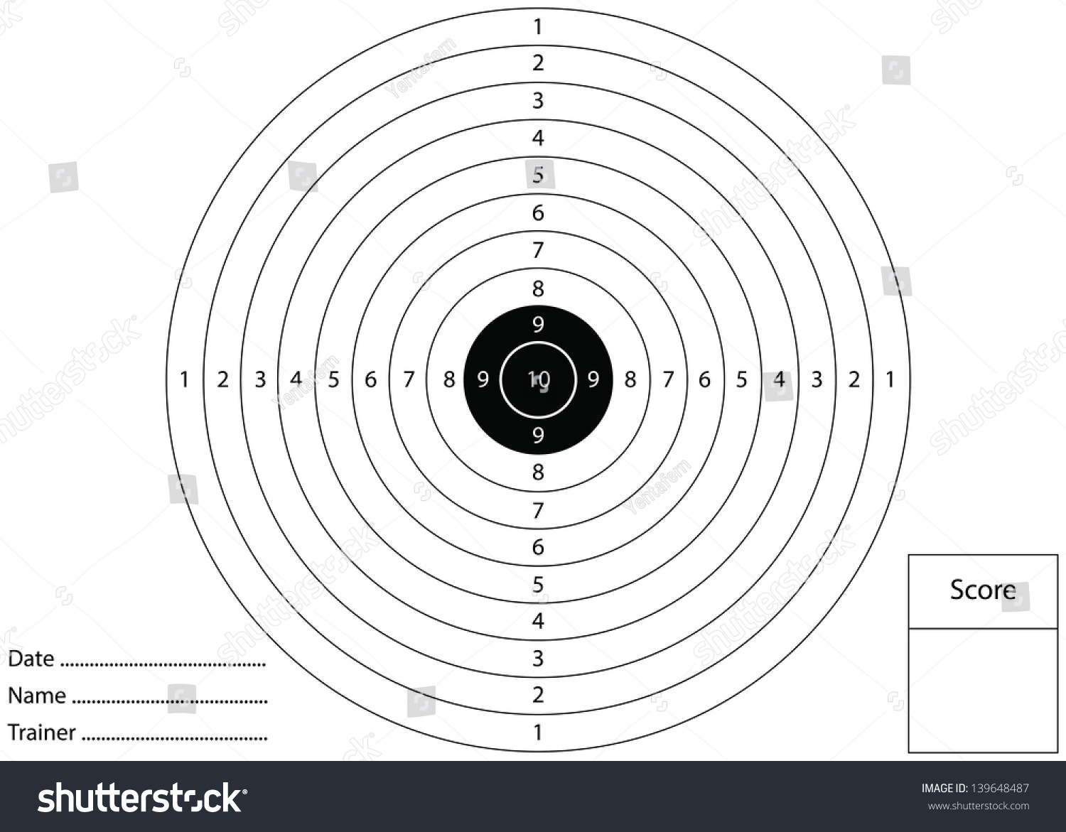 gun shooting target for printing royalty free stock photo 139648487 avopix com