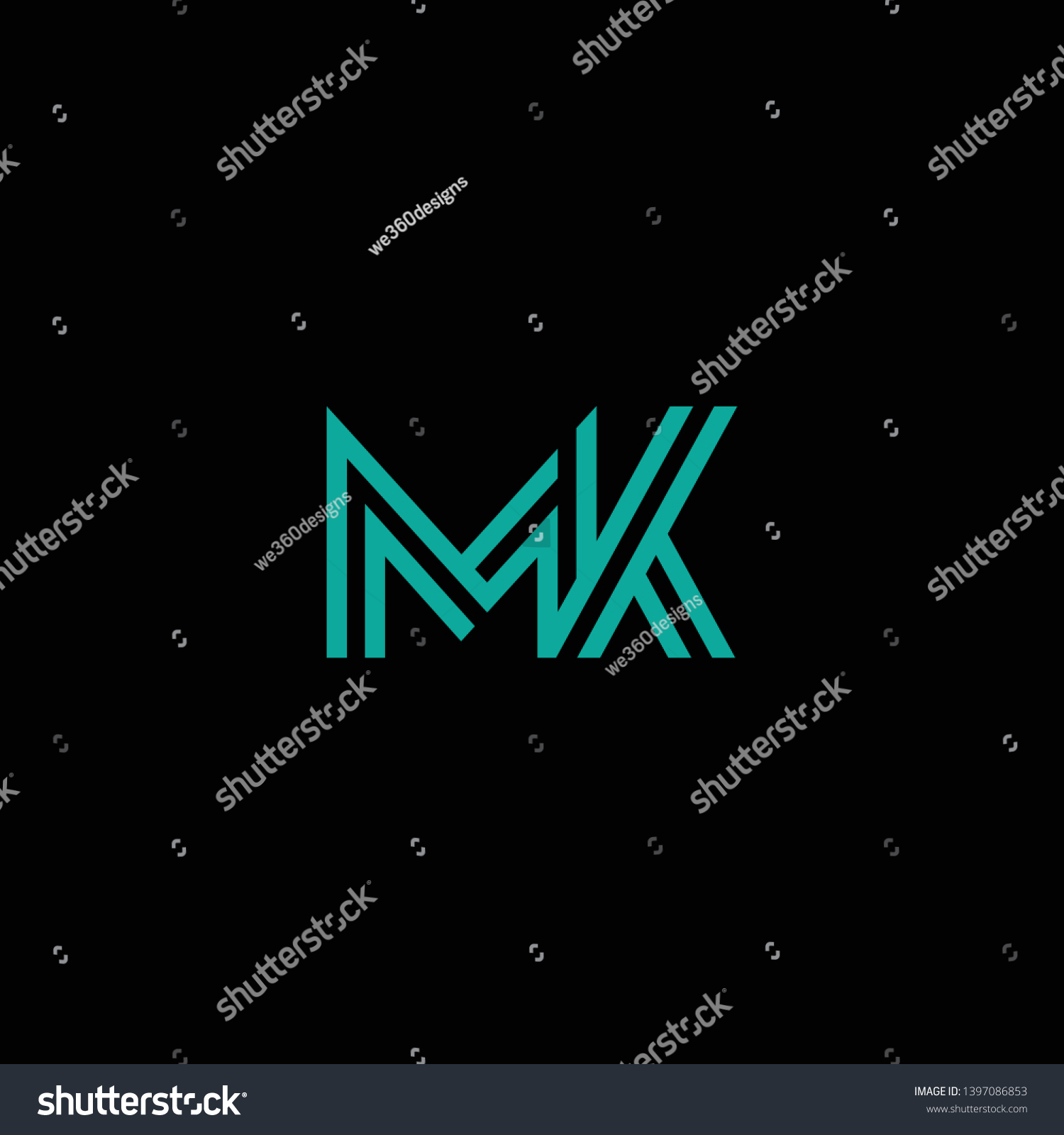 M And K Initials Letter Icon Vector Royalty Free Stock Vector Avopix Com