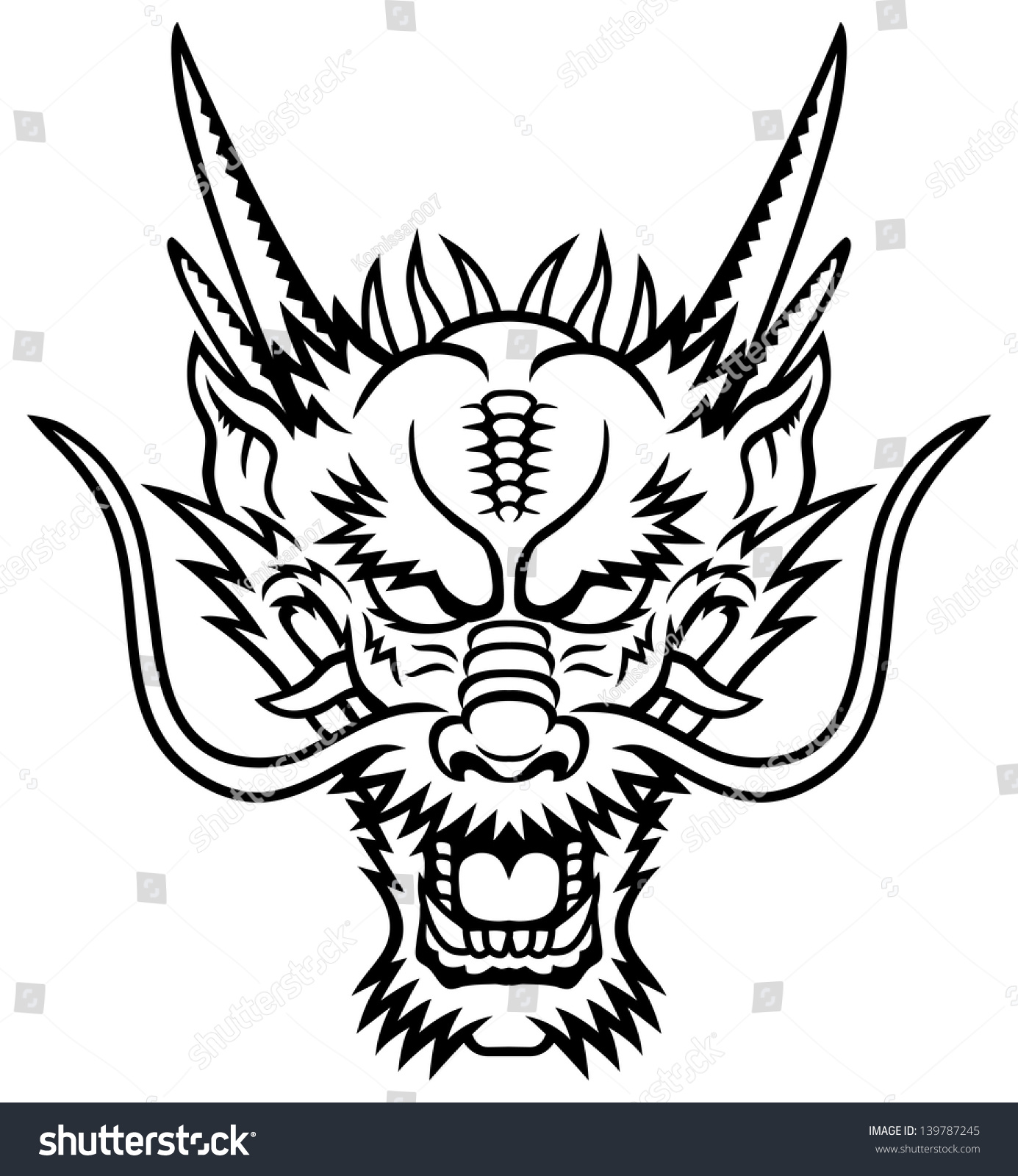 Royalty Free A Dragon Head Logo This Is 139787245 Stock Photo