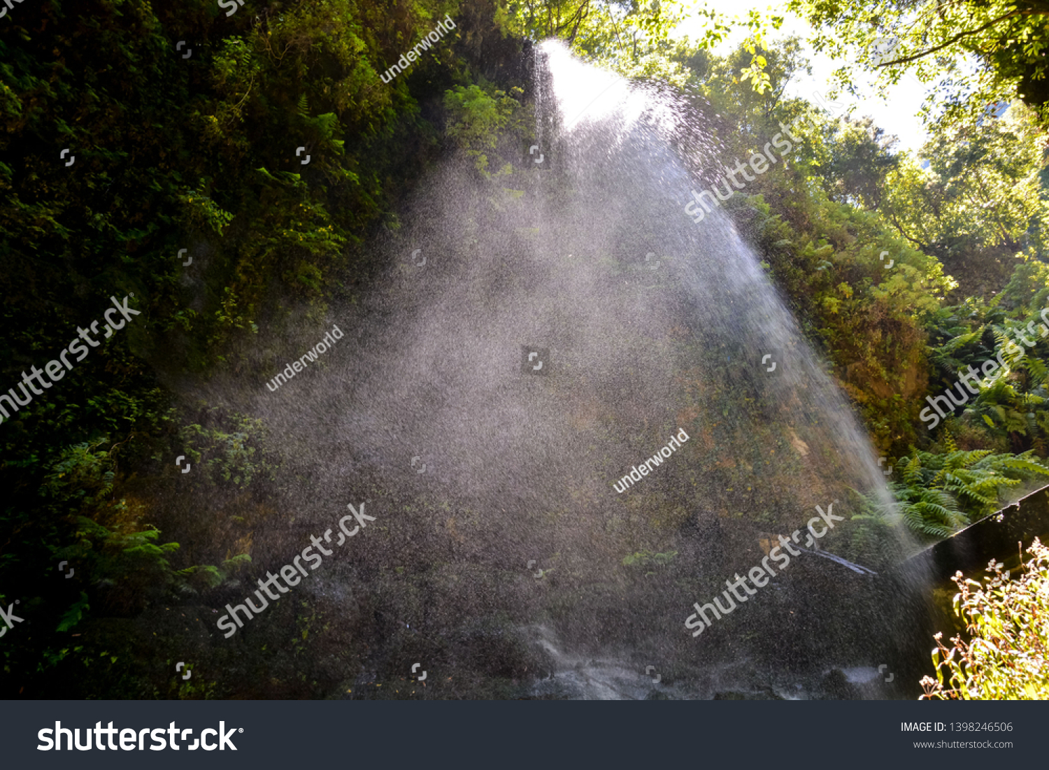 Photo Picture of a Beautiful Water Splash Waterfall #1398246506