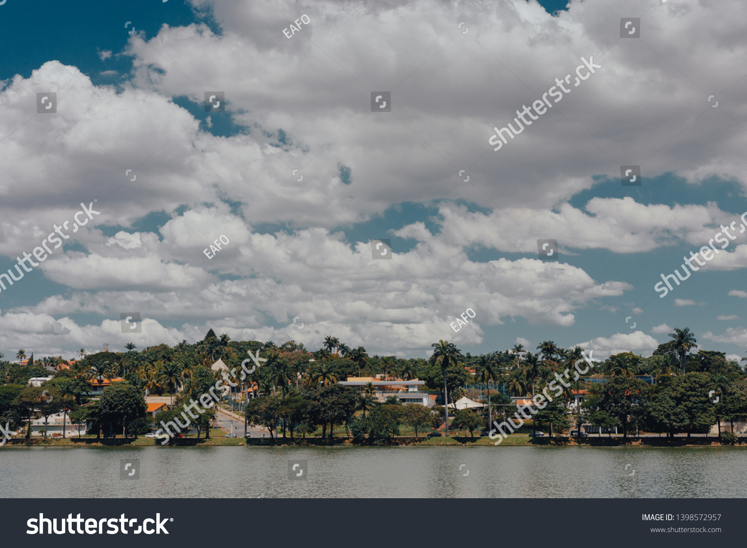 Belo Horizonte, Minas Gerais, Brazil. View of Pampulha Lake during the day. #1398572957