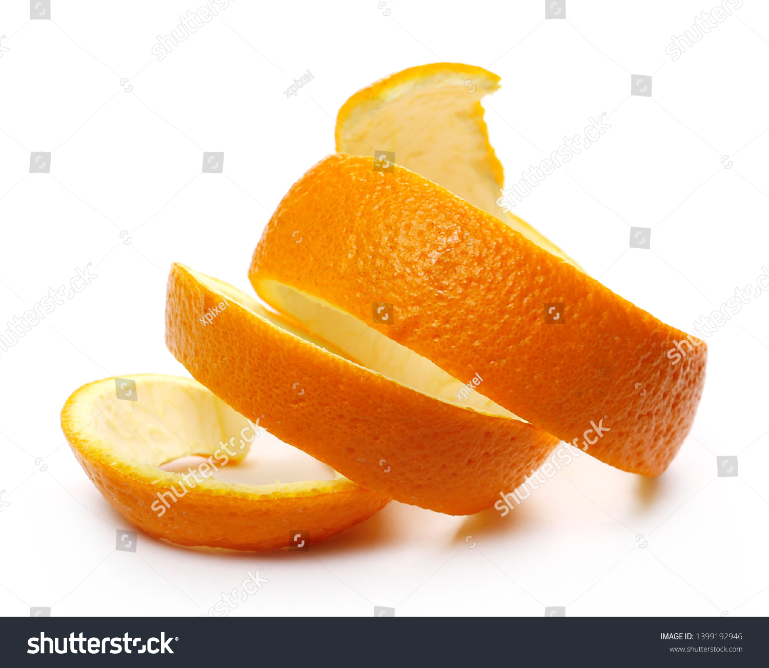 Orange peel isolated on white background #1399192946