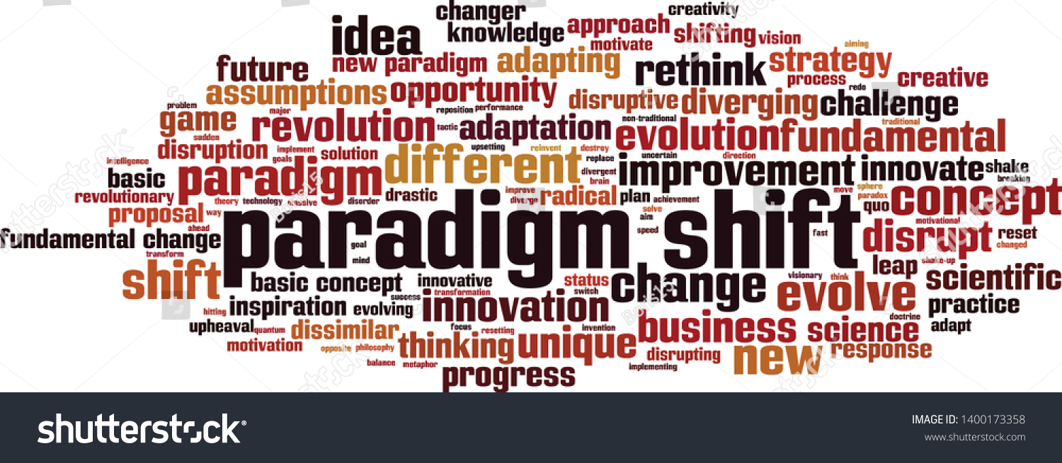 Paradigm Shift Word Cloud Concept. Collage Made - Royalty Free Stock ...