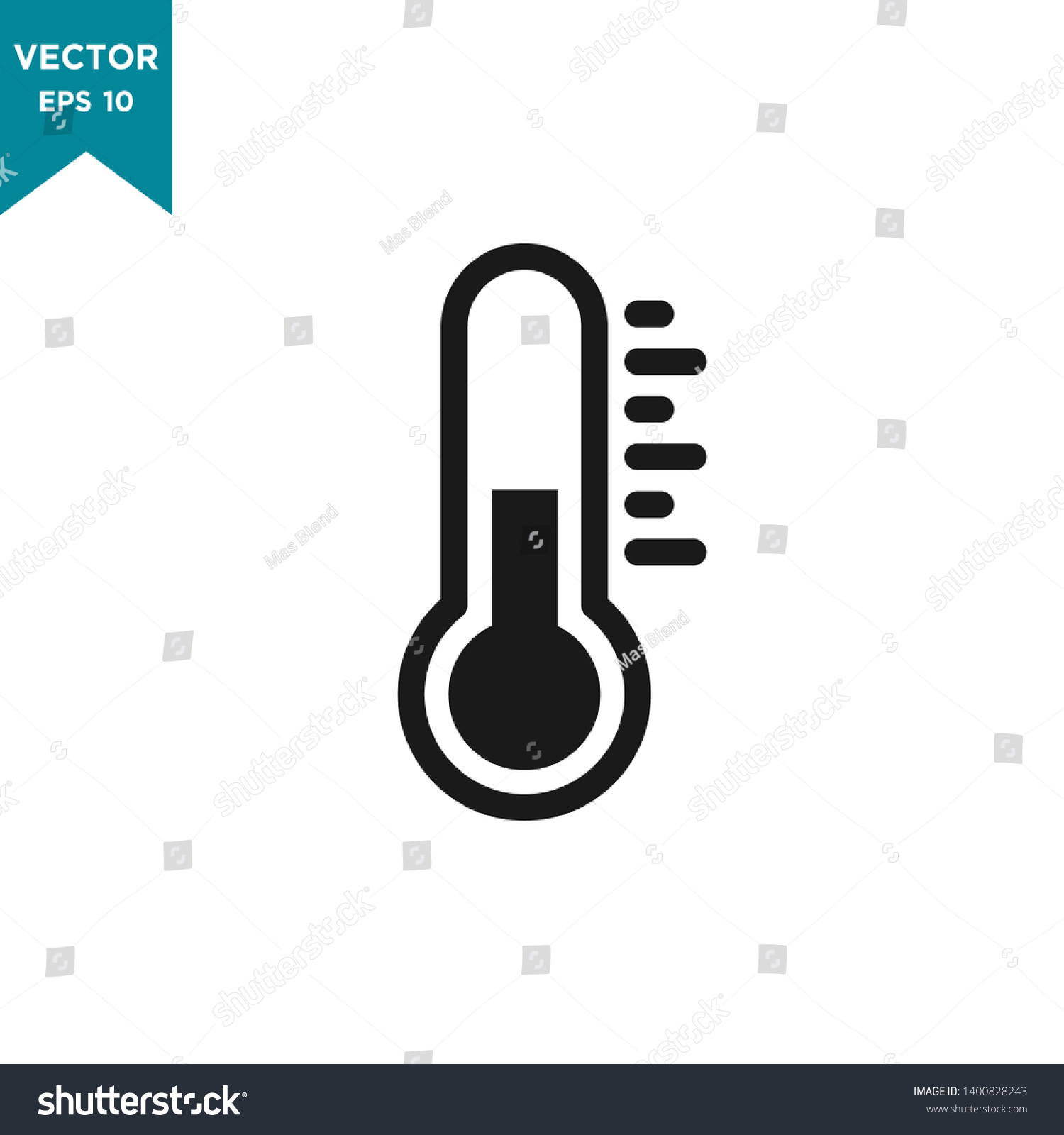 thermometer icon in trendy flat design  #1400828243
