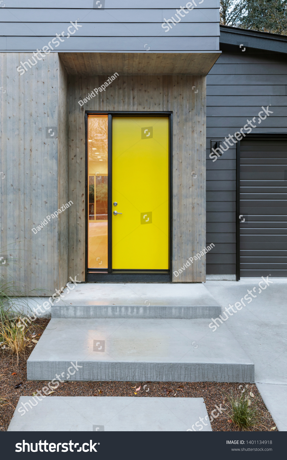 Front door, yellow front door #1401134918