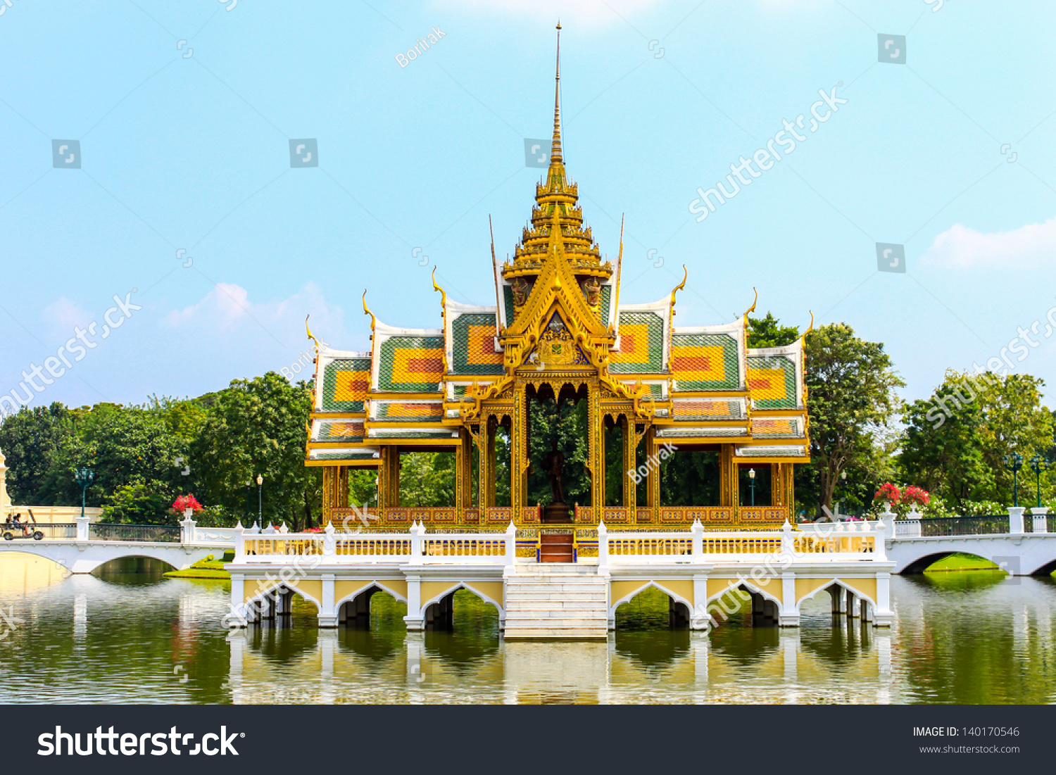Golden Pavilion, Bang Pa-In Palace in Ayuthaya, Thailand. #140170546