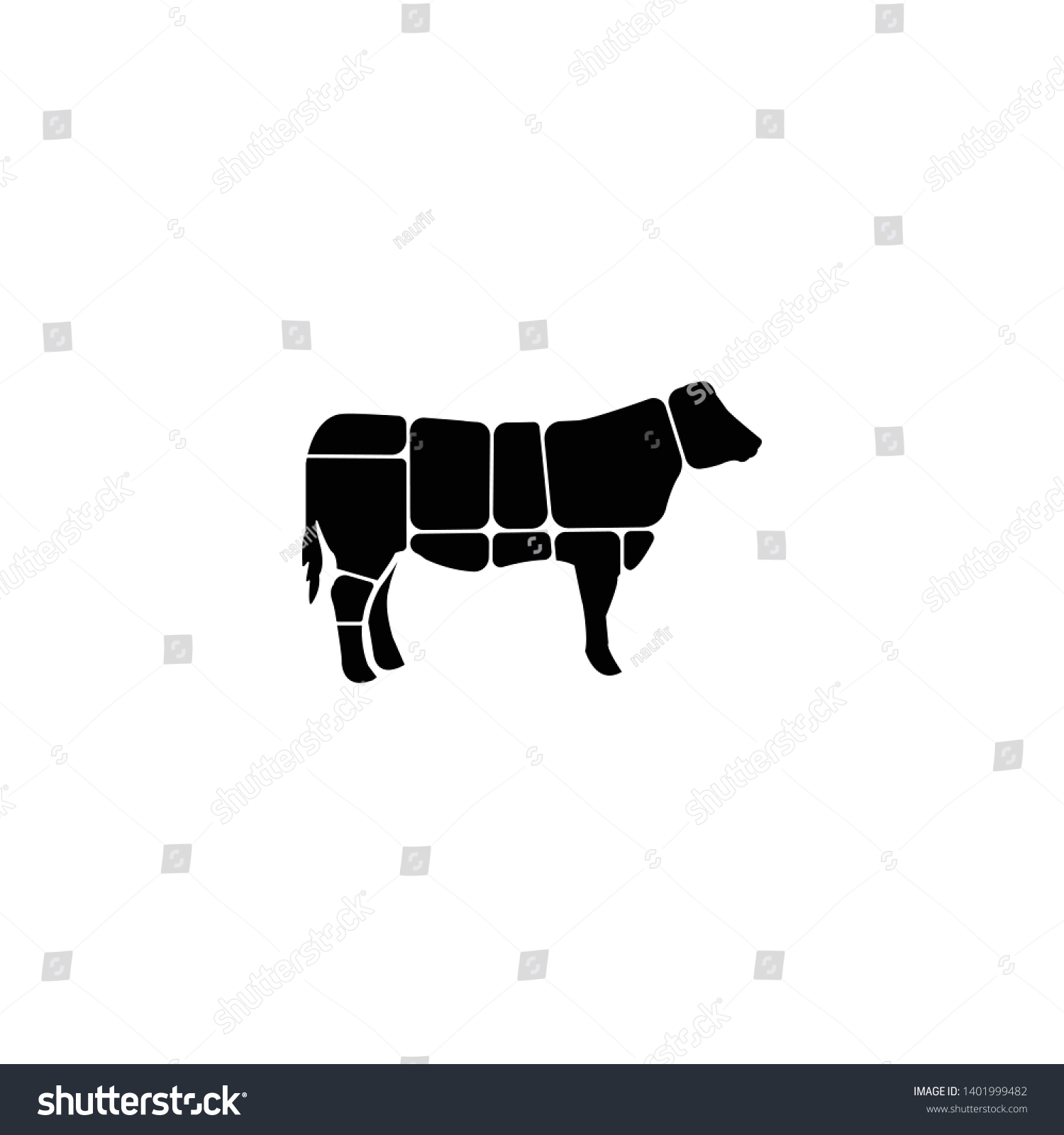 Parts of a cow logo. Parts of a cow icon. - Royalty Free Stock Vector ...