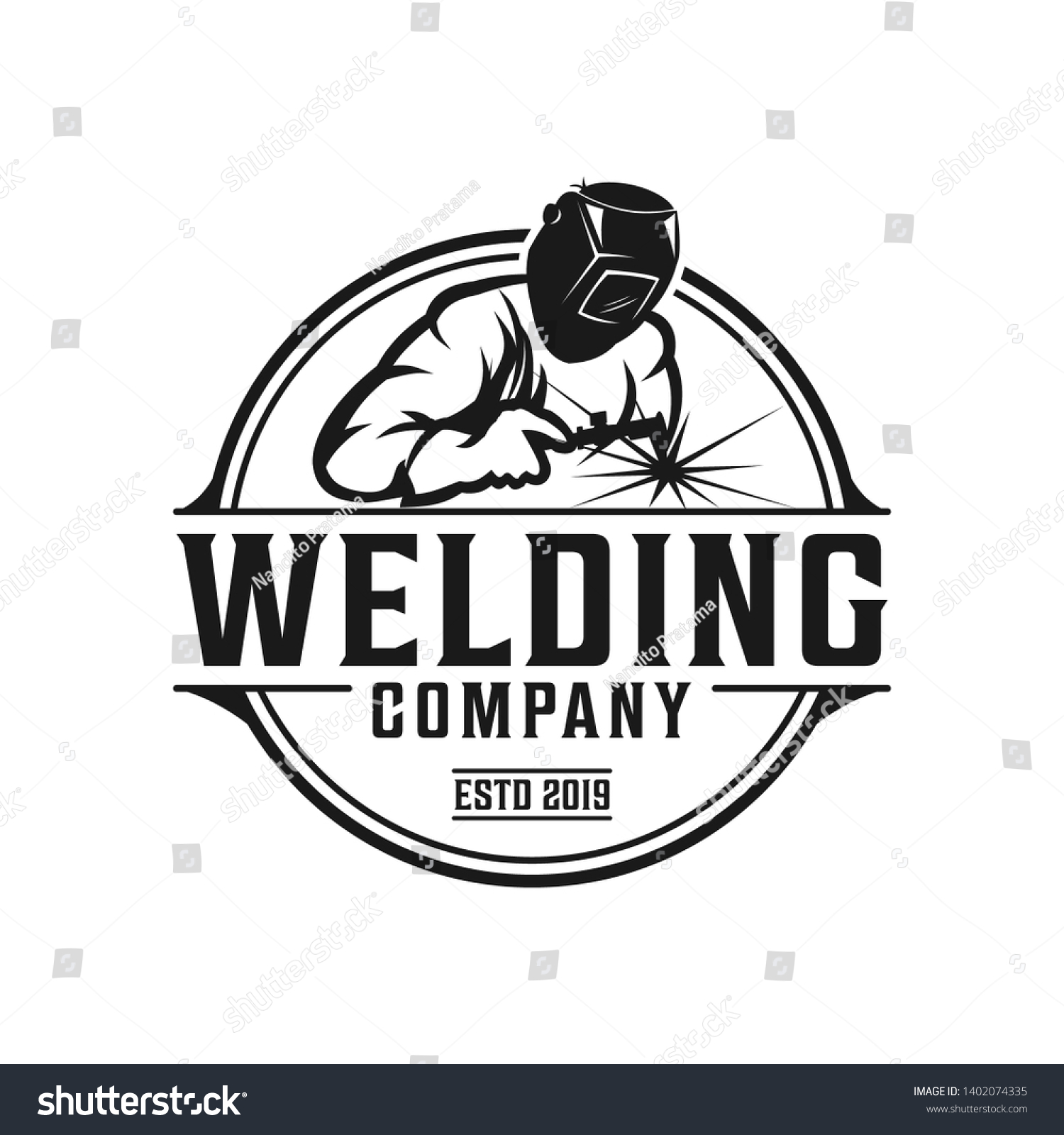 Welding Company Badge Logo Design Royalty Free Stock Vector Avopix Com