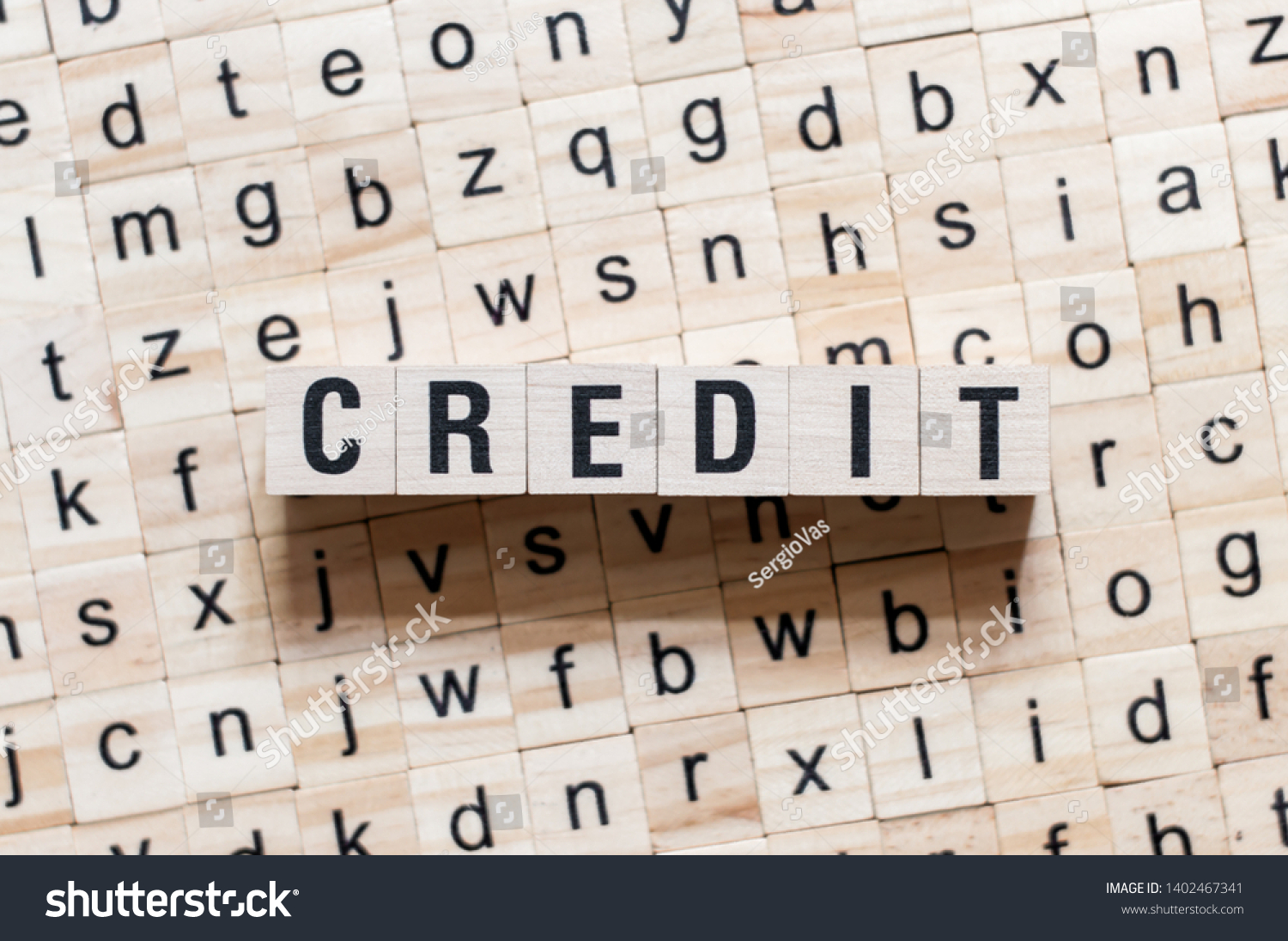 Credit word concept on cubes - Royalty Free Stock Photo 1402467341 ...