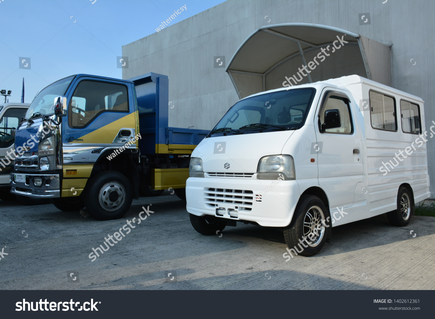 PASIG, PH - MAY 18: Suzuki multi cab at First U-Trip Rebuilt Truck Show on May 18, 2019 in Pasig, Philippines. #1402612361