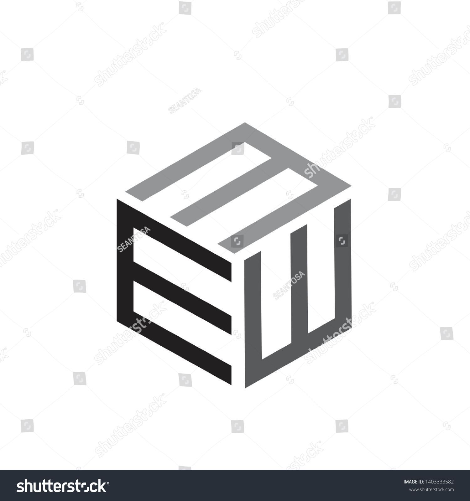 3e, eee, ew, awm, mwm, mmm logo with rectangular - Royalty Free Stock ...