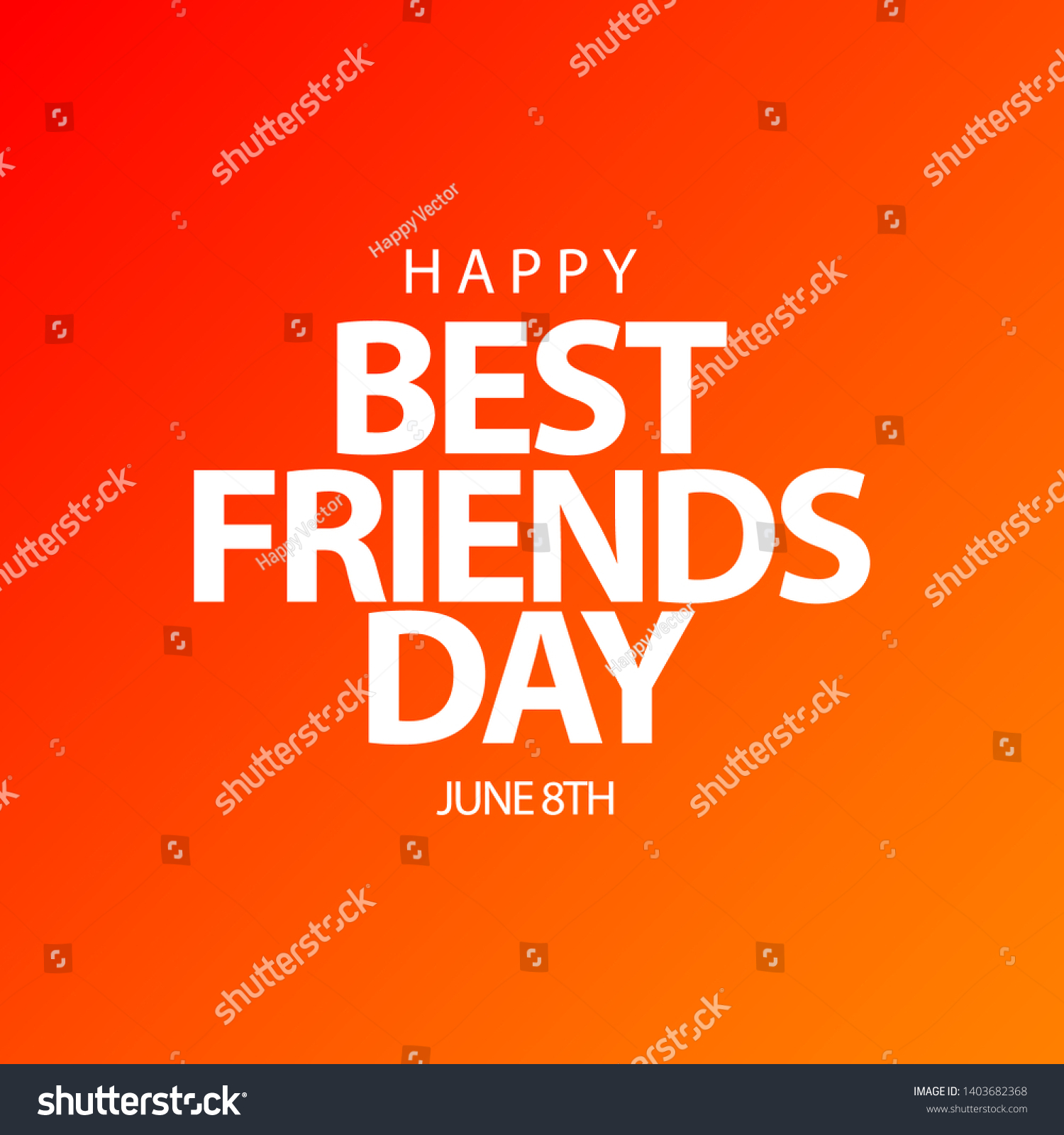 BEST FRIENDS DAY vector template. Design illustration for banner, advertising, greeting cards or print. #1403682368