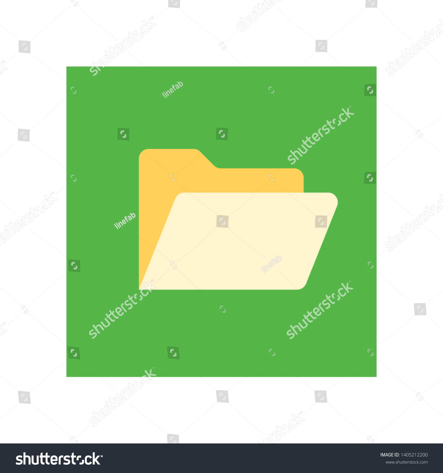 Folder Icon in Geometric Shape - Royalty Free Stock Vector 1405212200 ...