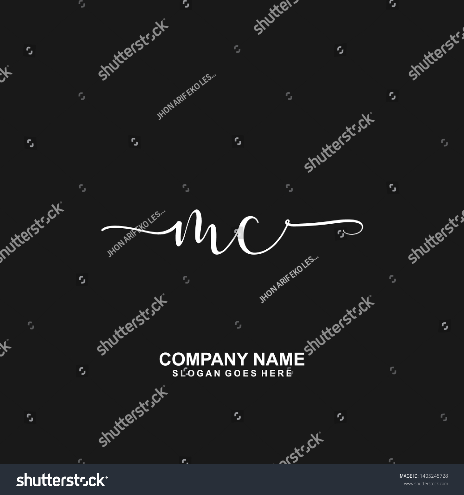 MC Initial handwriting logo vector - Royalty Free Stock Vector ...