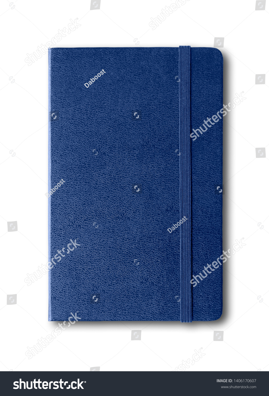 Marine blue closed notebook mockup isolated on white #1406170607
