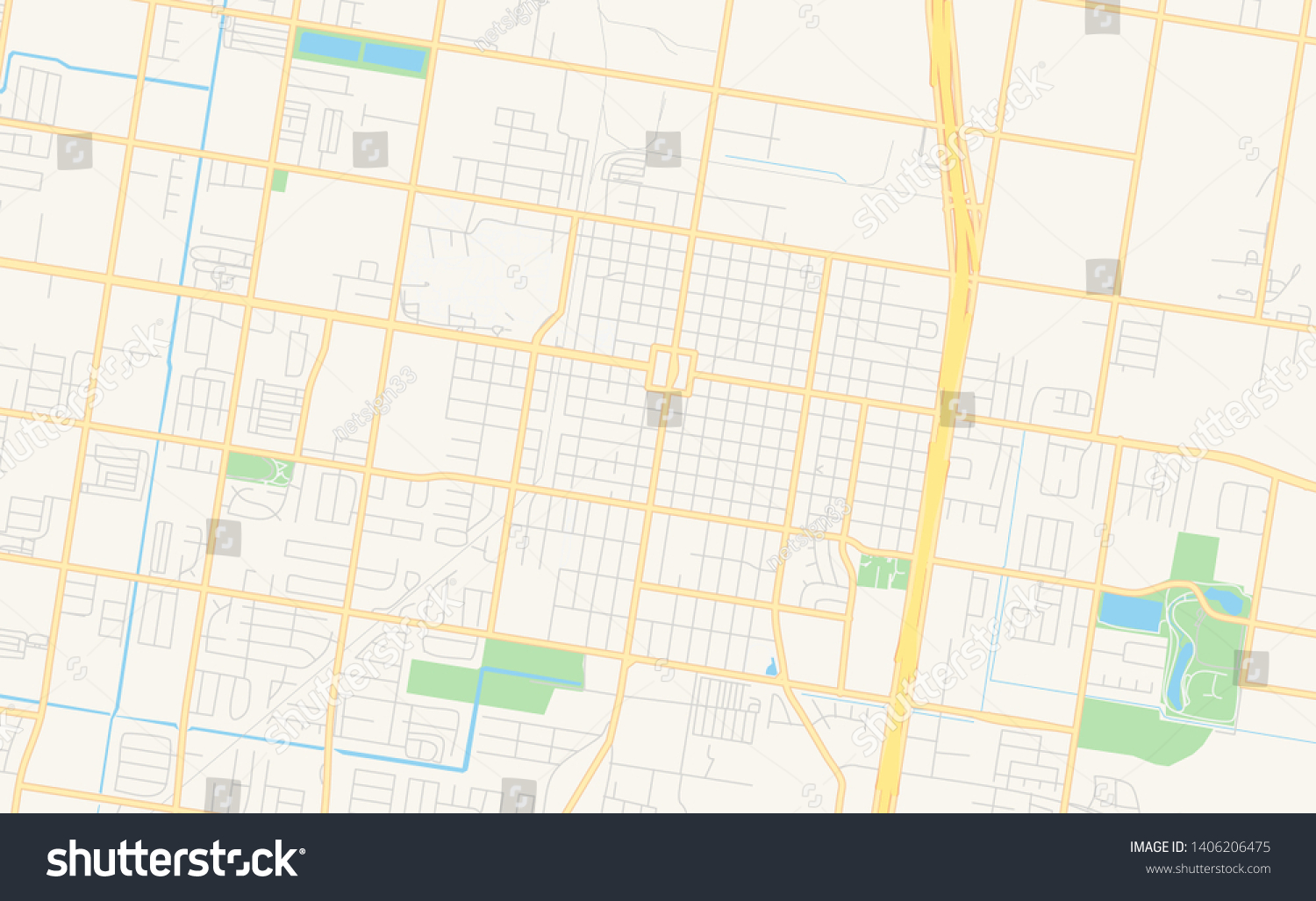 Empty vector map of Edinburg Texas - Avopix 1406206475