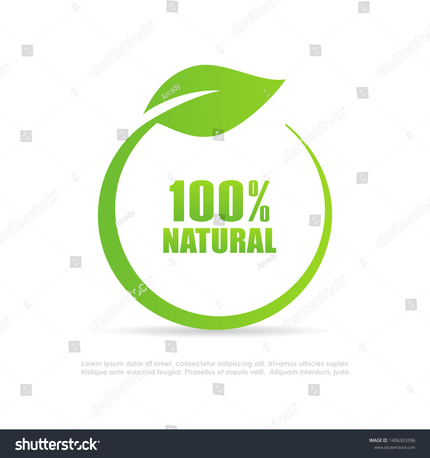 Natural leaf vector logo isolated on white background #1406303396