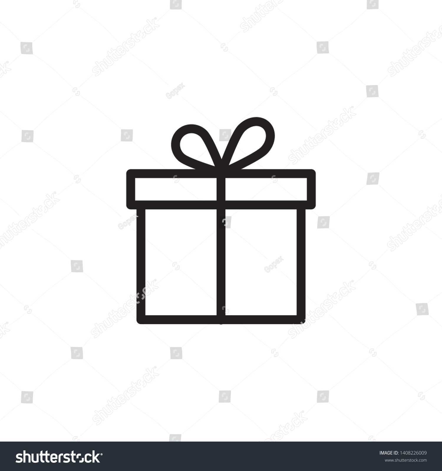 Gift Box icon design template. Trendy style, vector eps 10 #1408226009