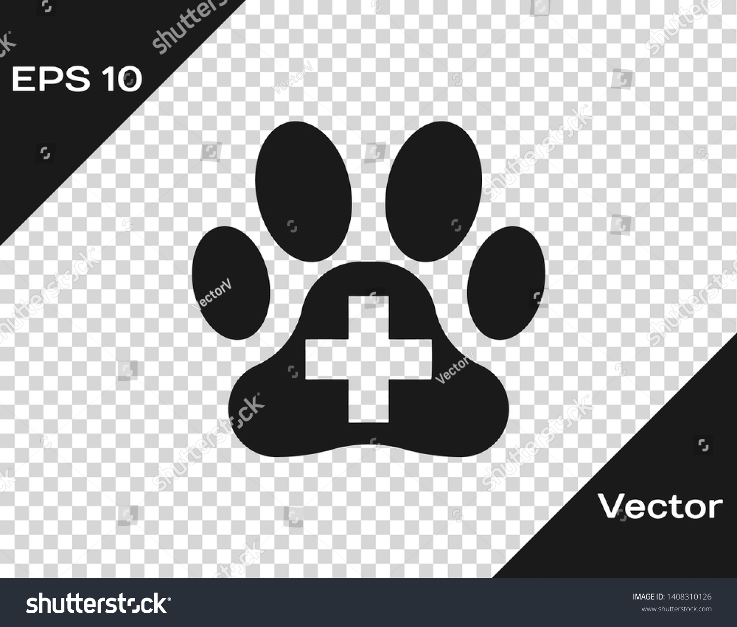 Grey Veterinary clinic symbol icon isolated on - Royalty Free Stock ...