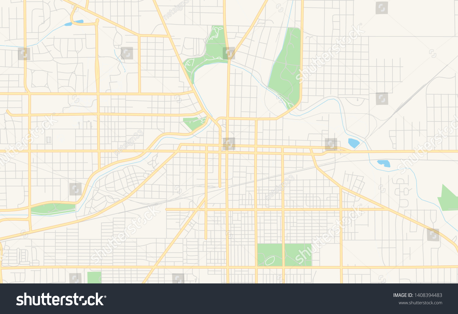 Empty vector map of Muncie, Indiana, USA, - Royalty Free Stock Vector ...