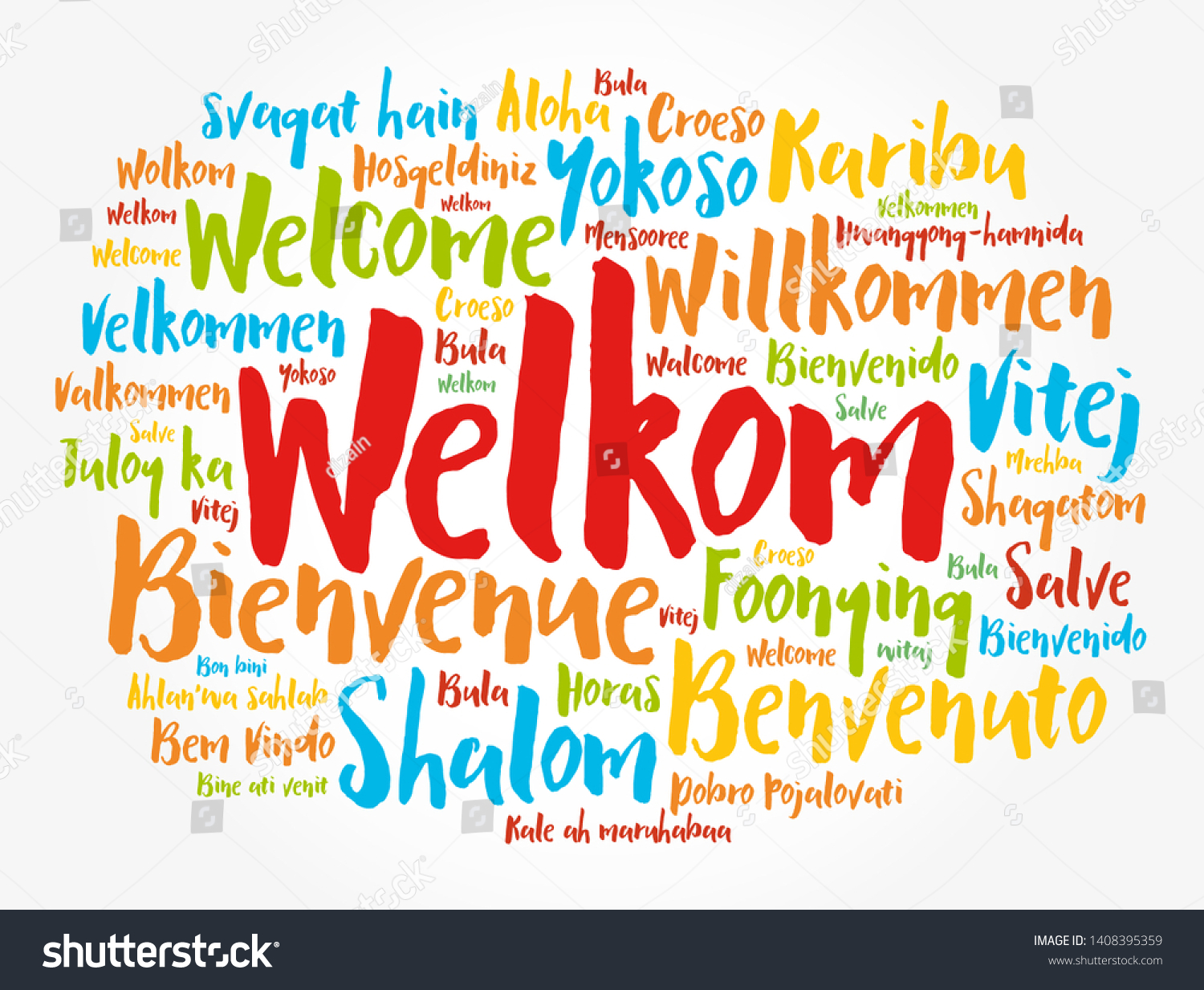 Welkom (Welcome in Afrikaans) word cloud in - Royalty Free Stock Vector ...