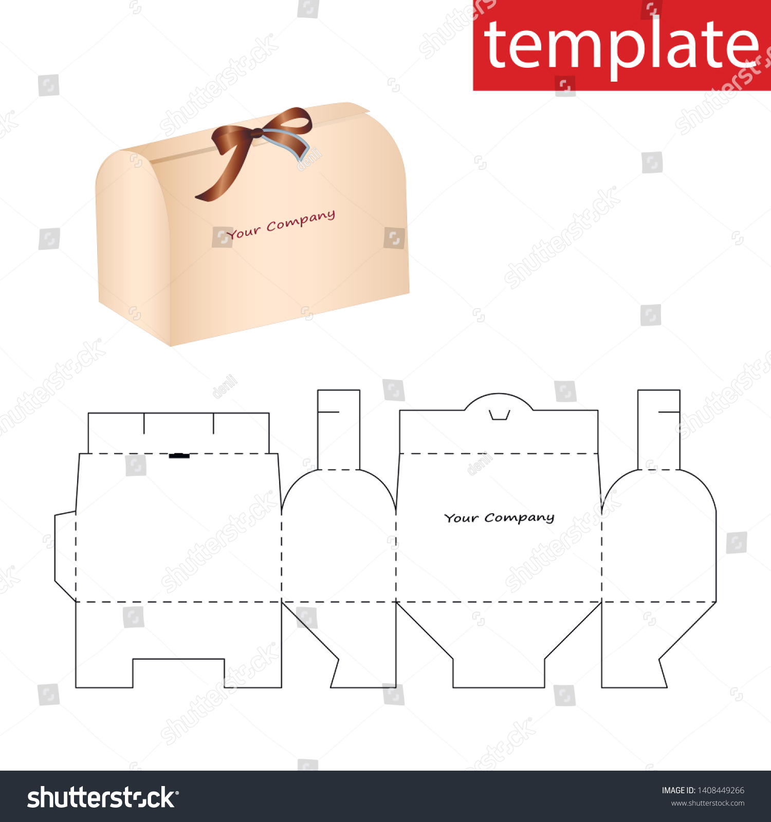 Retail Box Box with Die Cut Template - Royalty Free Stock Vector ...