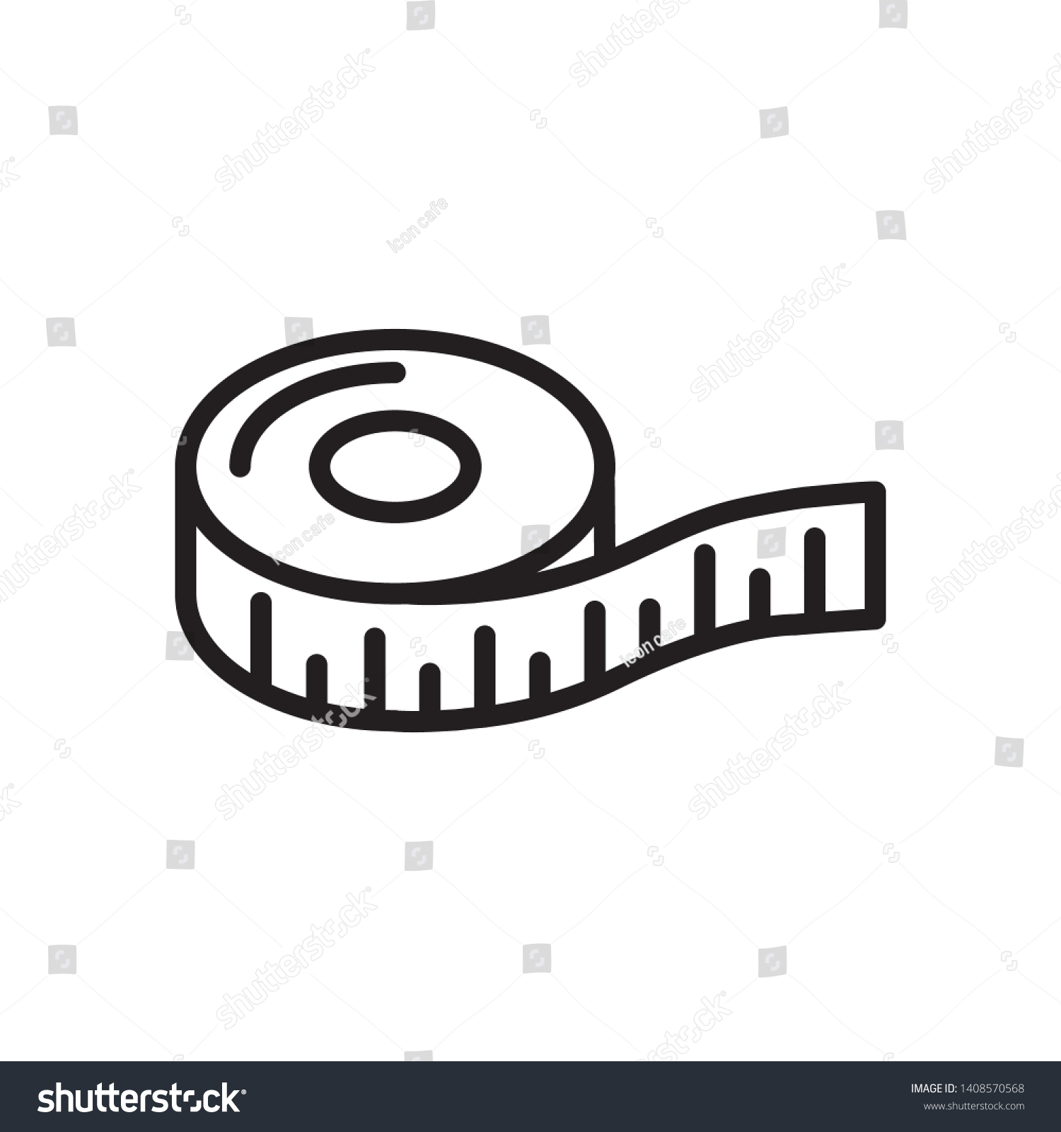 measurement tape icon vector template #1408570568