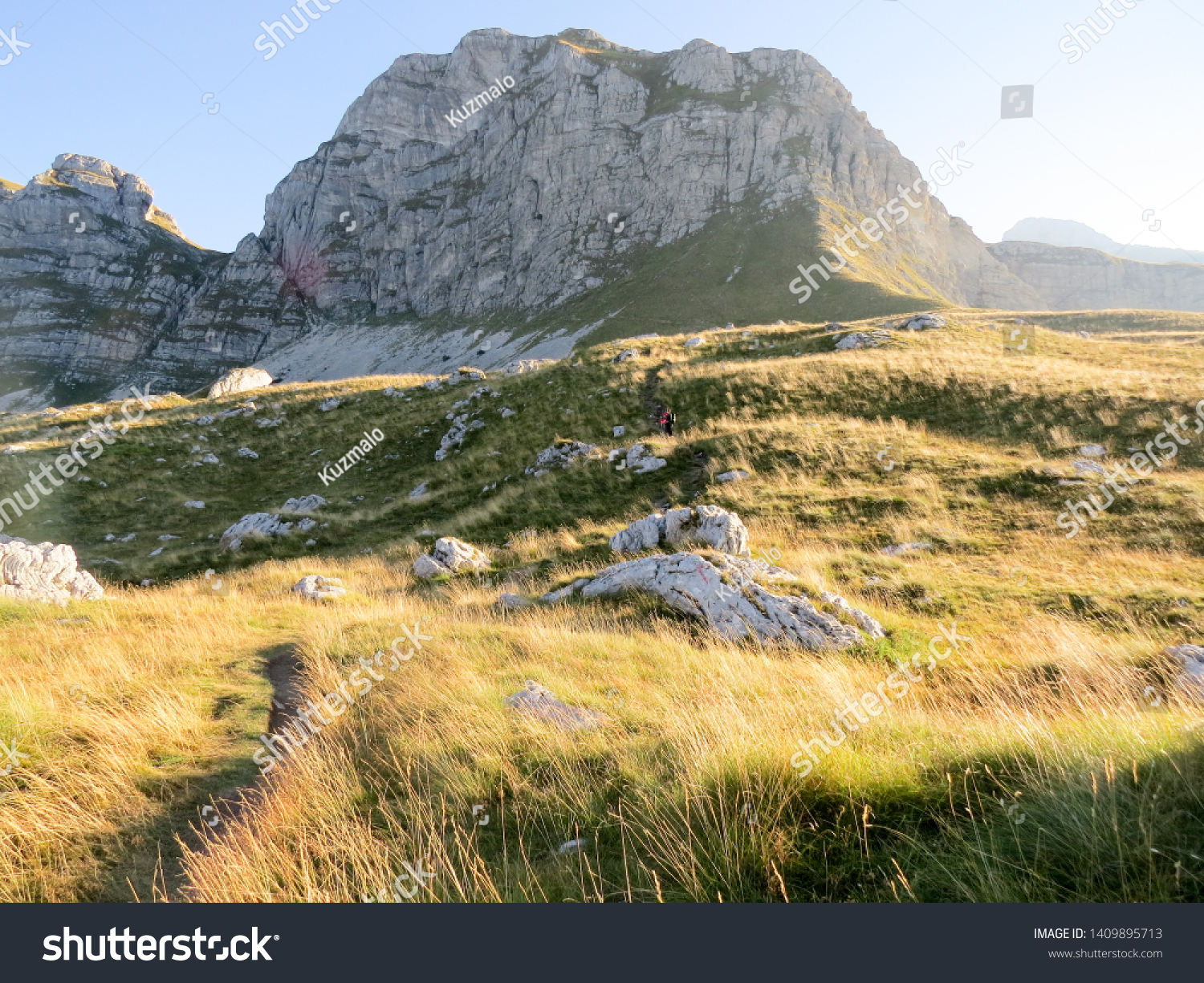 Hiking trail in National Park Durmitor, Montenegro. #1409895713