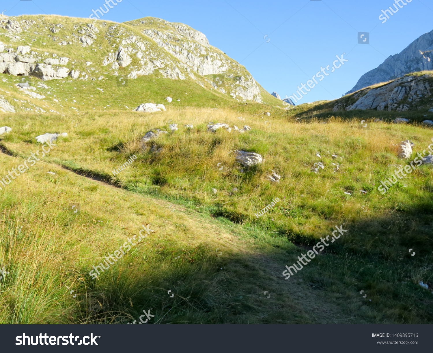 Hiking trail in National Park Durmitor, Montenegro. #1409895716